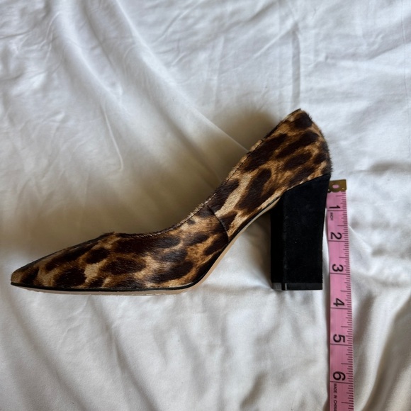 Vince Camuto Leopard Cow Hair Block Heel Pumps – Size 6 - Picture 4 of 6